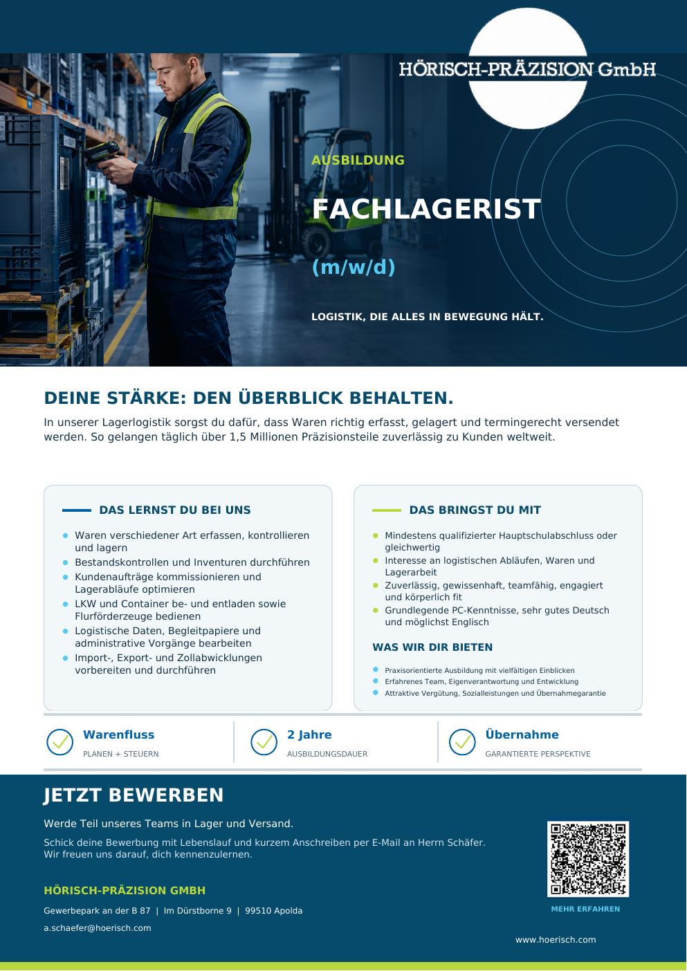 Ausbildung Fachlagerist